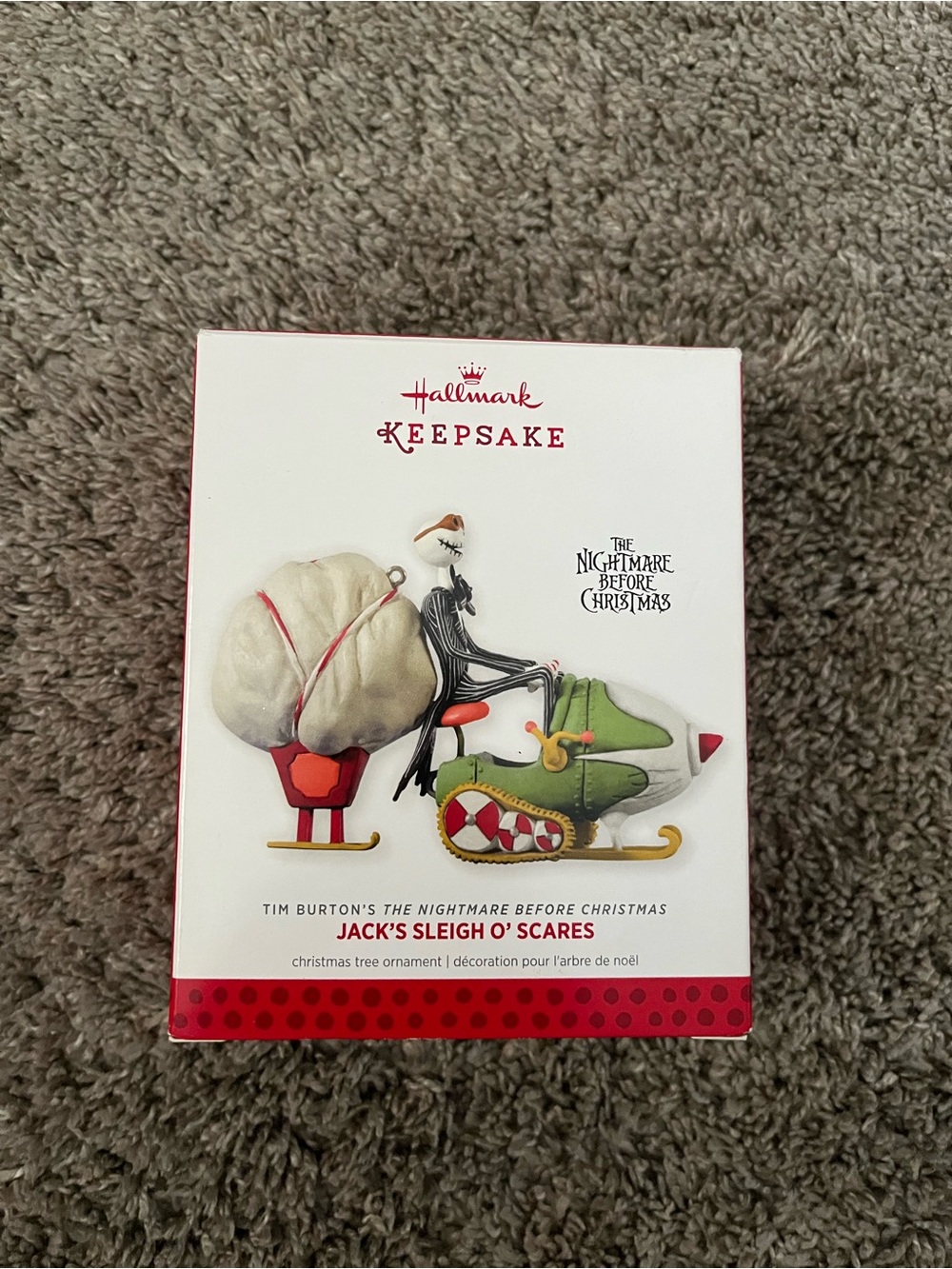 Nightmare Before Christmas Ornament Disney Hallmark Jack's Sleigh O'Scares 2013